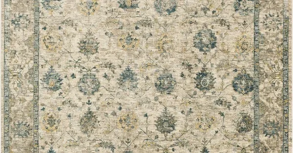 Karastan Marash Darica Cream Rug 9 ft. X 12 ft. 2 in. Rectangle
