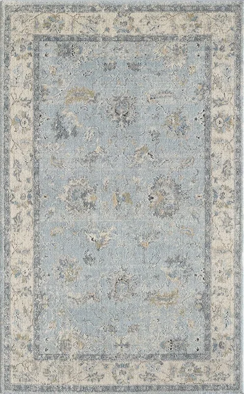 KAS Solana 4601 Blue Transitional Machine Woven Rug