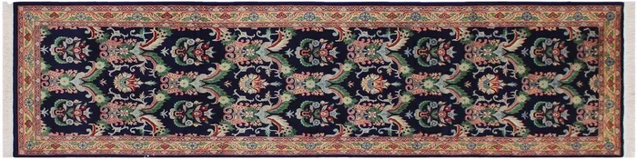 Kashan Heritage Lashonda Blue/Gold Wool Runner – 2’6” x 9’11”