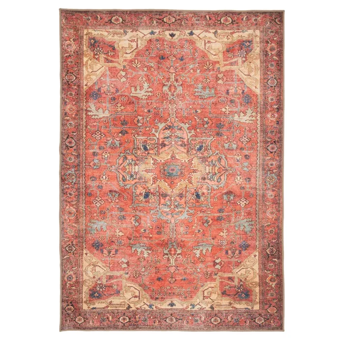 Kashan Washable Terracotta Rug – Viv