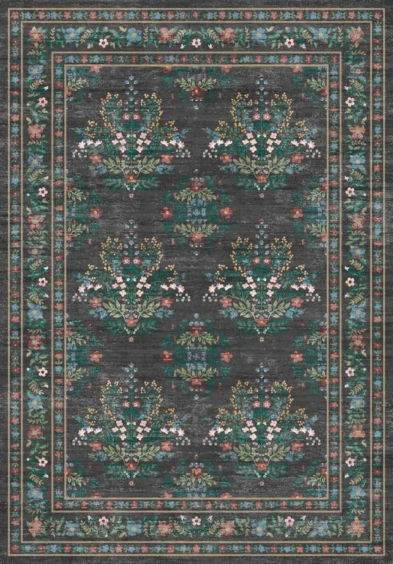 Kate Vintage Botanical Floral Rug