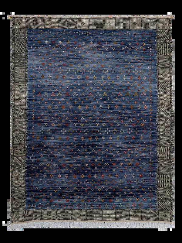 Khatima, Rokia & Mina’s Midnight Blue Flatweave x Zanafi