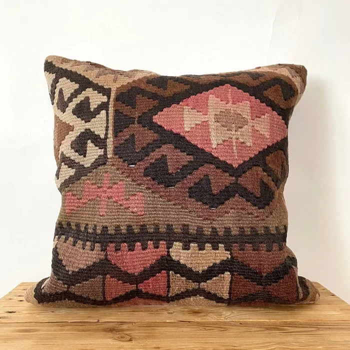 Lalita – Brown Kilim Pillow Cover
