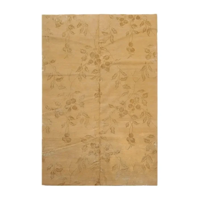 Lapchi Hand Knotted 100% Wool Tibetan Area Rug Tone on Tone Caramel 6’ x 8’11”