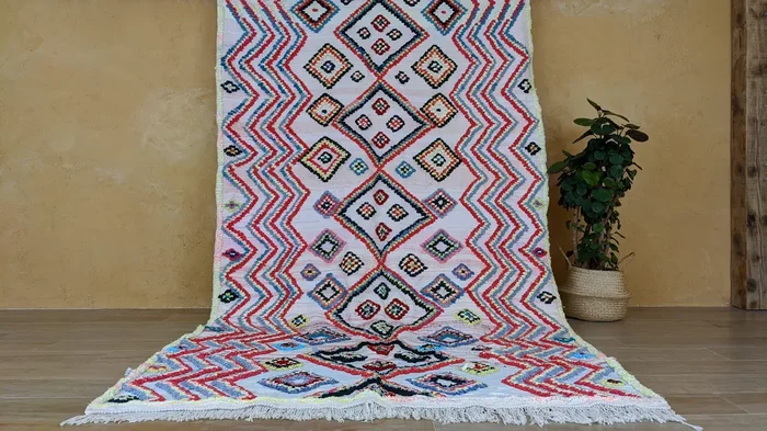 Large Boucherouite Rug, 290 x 175 cm || 9.51 x 5.74 feet