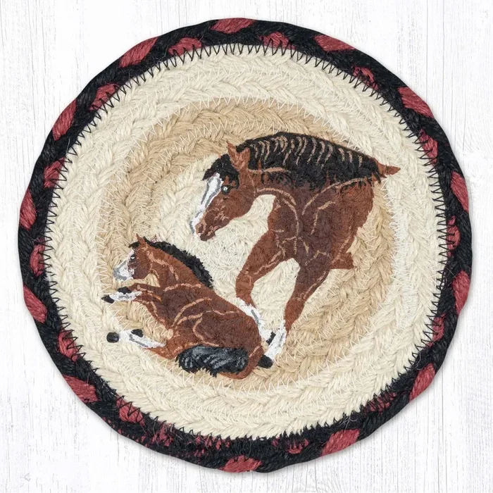 LC-319 Mam and Pony 7″ Round Trivet