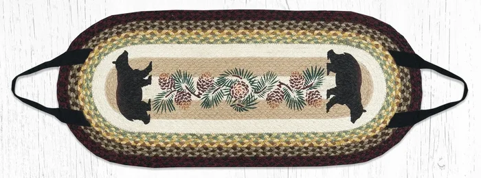 LCP-395 Cabin Bear w/ Pinecone Log Carrier 15″x35″