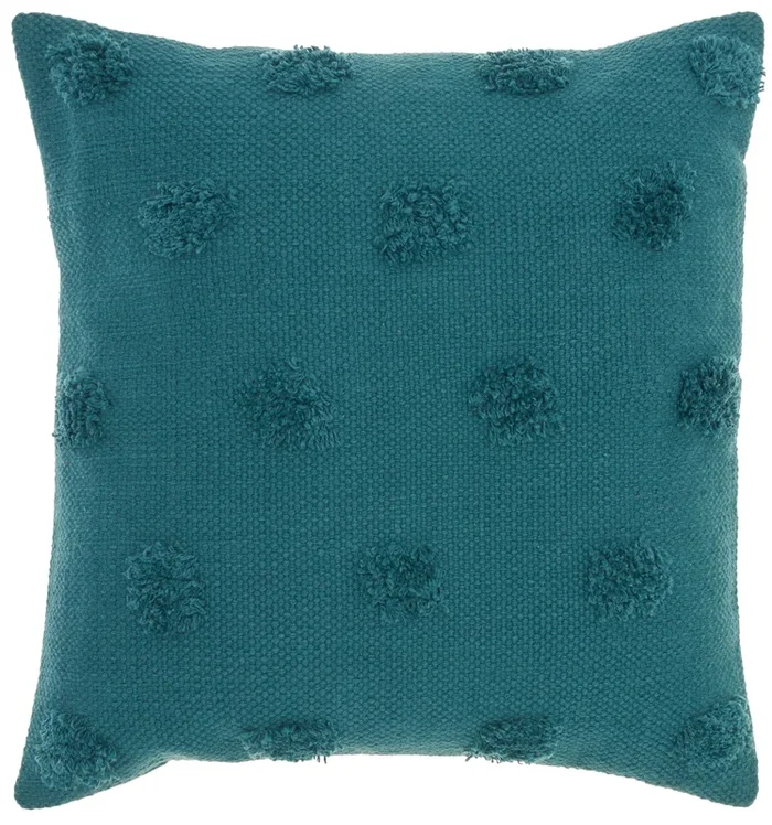 Life Styles CN870 Cotton Tufted Dots Throw Pillow From Mina Victory By Nourison Rugs