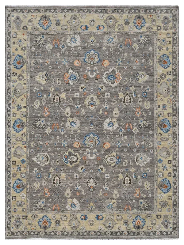 Limited NEWCASTLE NE-346 WARM TAUPE MELLOW Traditional Knotted Rugs