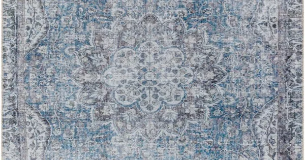 Livabliss Amelie AML2364 Blue Ice Blue Area Rug 8 ft. 10 in. X 12 ft. Rectangle