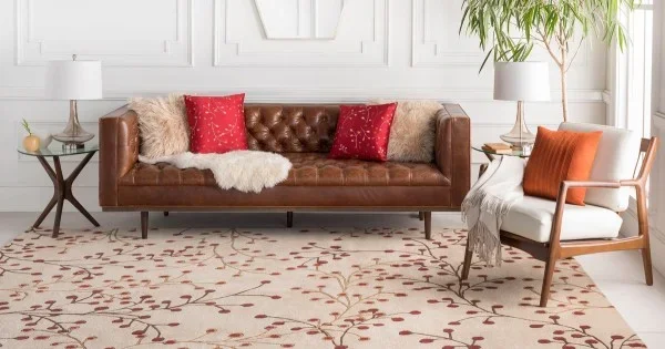 Livabliss Athena ATH5053 Burgundy Camel Area Rug 6 ft. X 9 ft. Oval