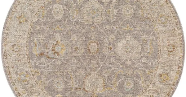 Livabliss Avant Garde AVT2380 Taupe Light Grey Area Rug 5 ft. 3 in. Round Round