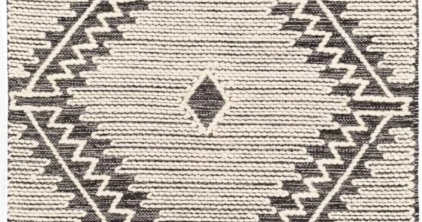 Livabliss Bedouin BDO2302 Black Cream Area Rug 2 ft. 6 in. X 8 ft. Runner