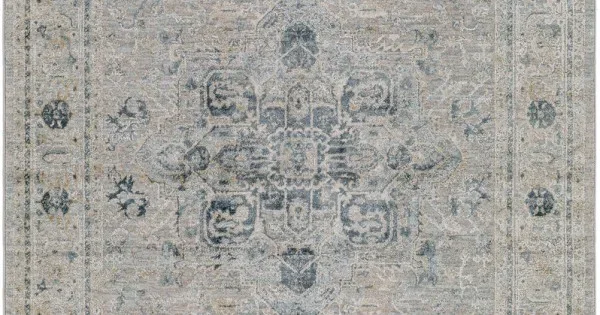 Livabliss Brunswick BWK2319 Dusty Sage Taupe Area Rug 5 ft. 3 in. Round Round