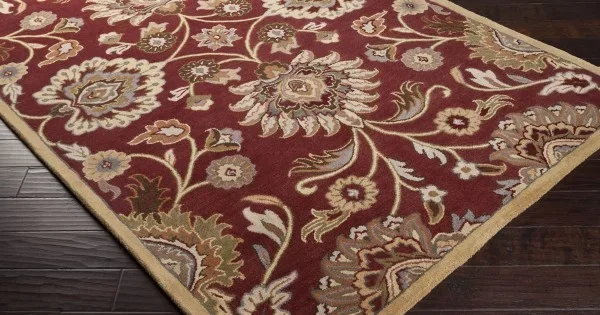 Livabliss Caesar CAE1061 Burgundy Taupe Area Rug 8 ft. X 11 ft. Rectangle