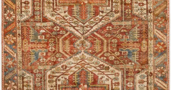 Livabliss Lavable LVB2300 Burnt Orange Dark Red Area Rug 5 ft. X 7 ft. 6 in. Rectangle