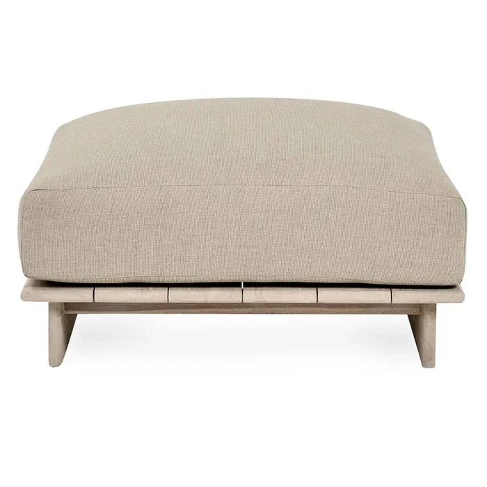 Livia Teak Outdoor 38″ Outdoor Ottoman Taupe