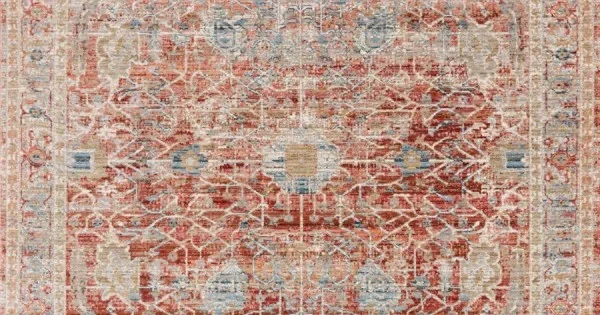 Loloi Claire CLE-01 RED / IVORY Area Rug 9 ft. 6 in. X 13 ft. Rectangle