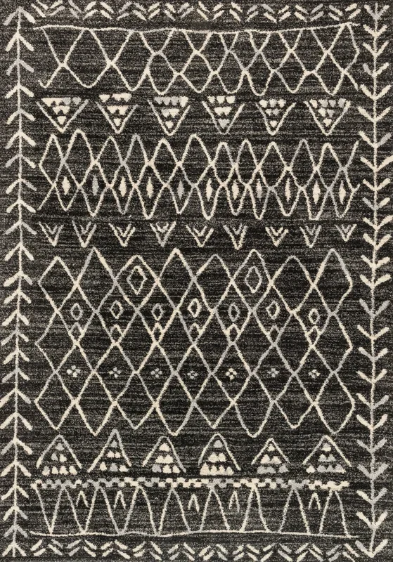 Loloi Emory EB-09 Black Ivory Transitional Power Loomed Rugs