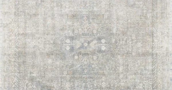 Loloi Gemma GEM-01 SILVER / MULTI Area Rug 2 ft. 8 in. X 7 ft. 9 in. Rectangle