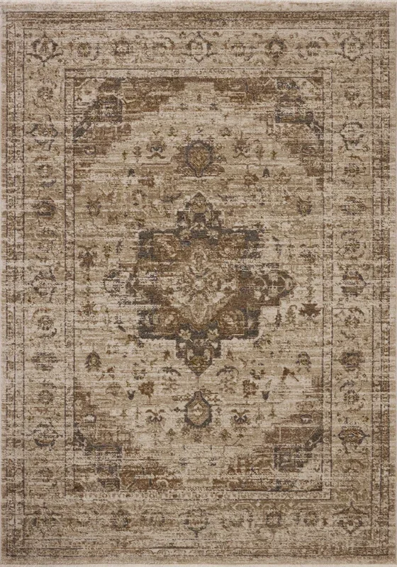 Loloi II Haywood HYD-03 Natural Bark Traditional Power Loomed Rug