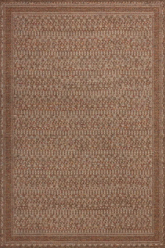 Loloi II Merrick MER-08 Natural Fiesta Indoor/Outdoor Power Loomed Rug
