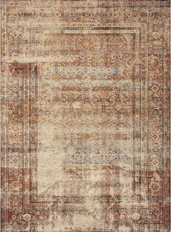 Loloi II Sebastian SEB-05 Natural Brick Traditional Power Loomed Rug
