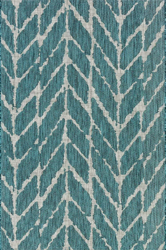Loloi Isle IE-02 Teal Grey Indoor/Outdoor Power Loomed Rug