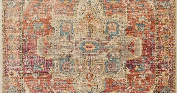 Loloi Javari JV-08 BERRY / SUNRISE Area Rug 7 ft. 10 in. X 10 ft. Rectangle
