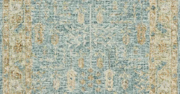 Loloi Julian JI-05 BLUE / GOLD Area Rug 7 ft. 9 in. X 9 ft. 9 in. Rectangle