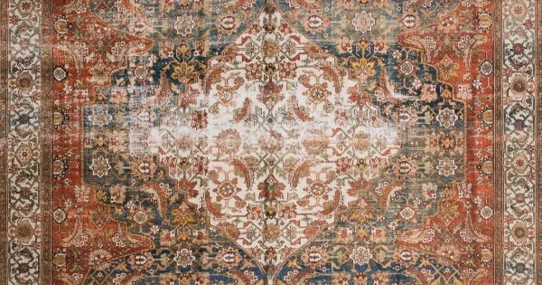 Loloi Layla LAY-05 OCEAN / MULTI Area Rug 7 ft. 6 in. X 9 ft. 6 in. Rectangle