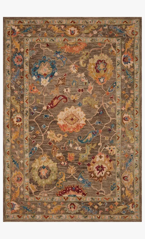 Loloi Padma PMA-01 Charcoal Multi Transitional Hooked Rug