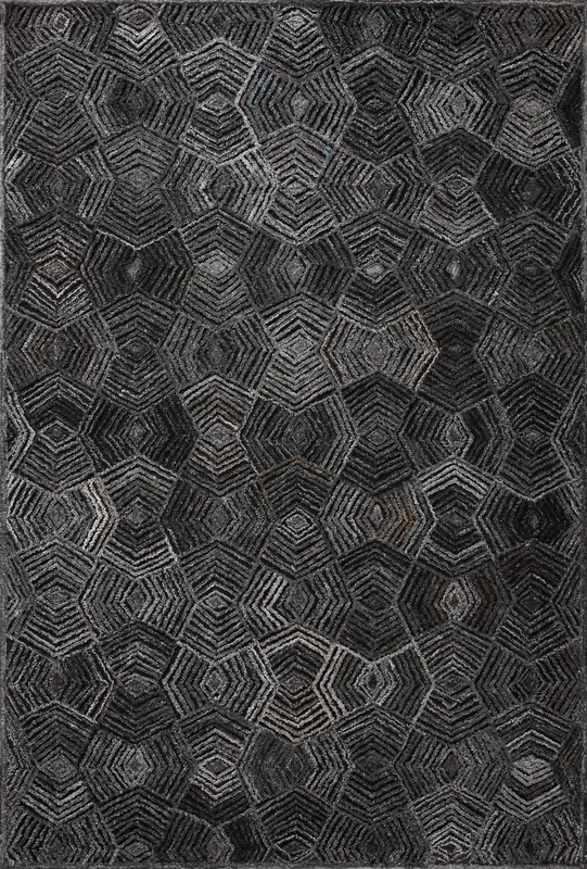 Loloi Prescott PRE-01 Charcoal Contemporary Hooked Rug