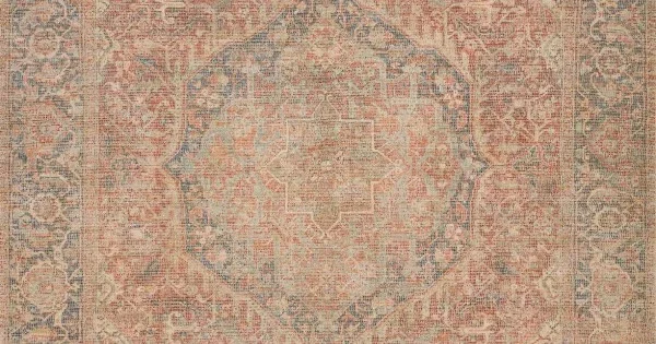 Loloi Priya PRY-07 Brick / Navy Area Rug 9 ft. 3 in. X 13 ft. Rectangle