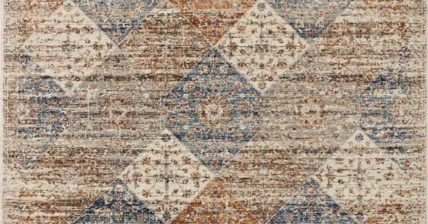 Loloi Sorrento SOR-02 Ivory / Multi Area Rug 7 ft. 10 in. X 10 ft. 2 in. Rectangle