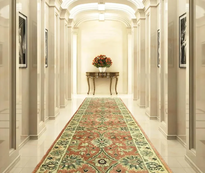 LoomBloom 2′ 7” x10′ Peach Hand Knotted Traditional Oushak Wool Oriental Area Rug