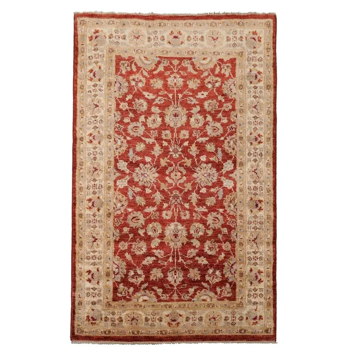 LoomBloom 3×5 Hand Knotted Wool Rust Peshawar Traditional Rug