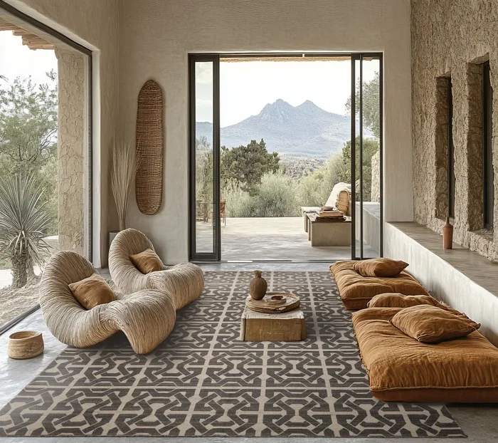 loomBloom 9’11”x12’2″ Beige Hand Woven Flatweave Contemporary Geometric Wool Oriental Area Rug