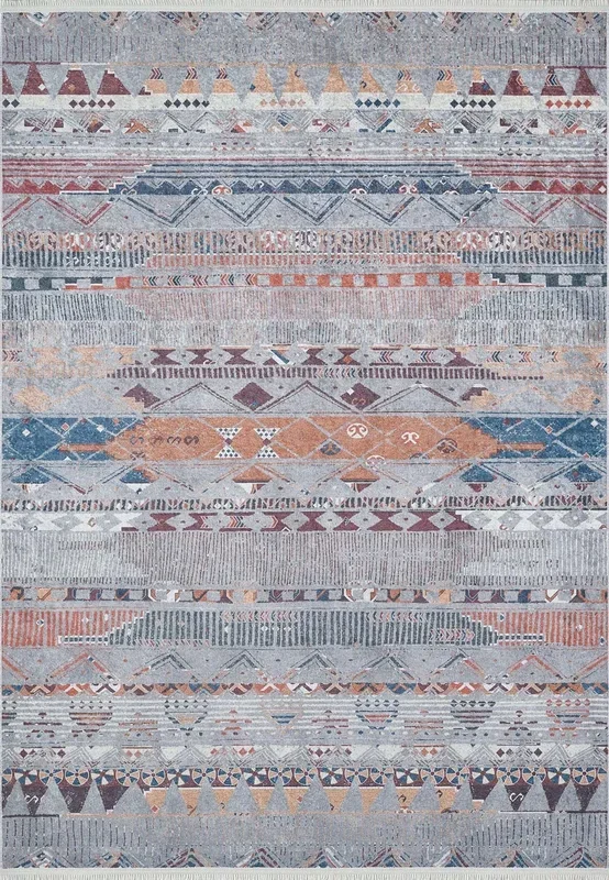 Lupa Turkish Kilim Gray Beige Rug