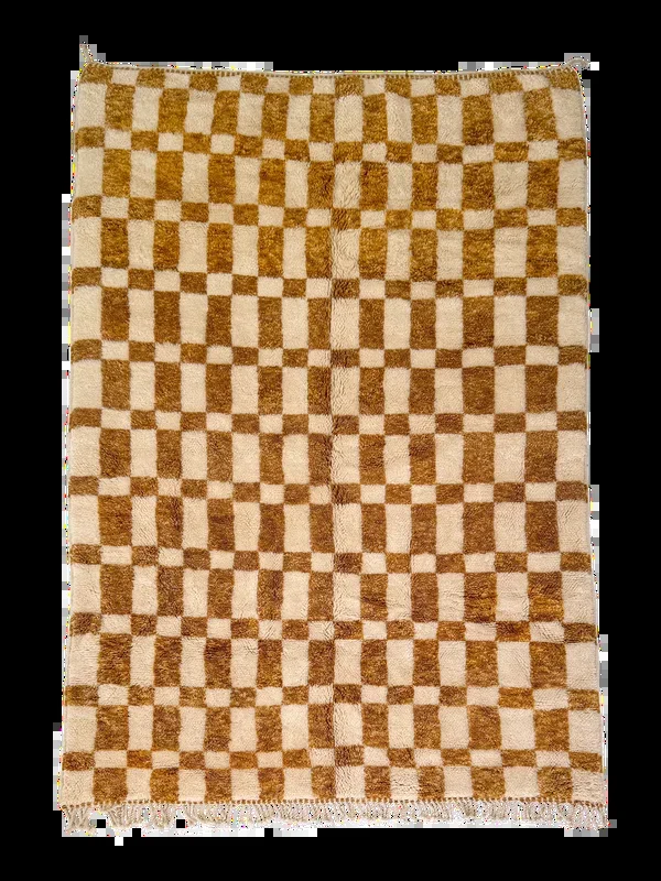 M’rirt’s Speckled Gold Checkered Hand-Knot