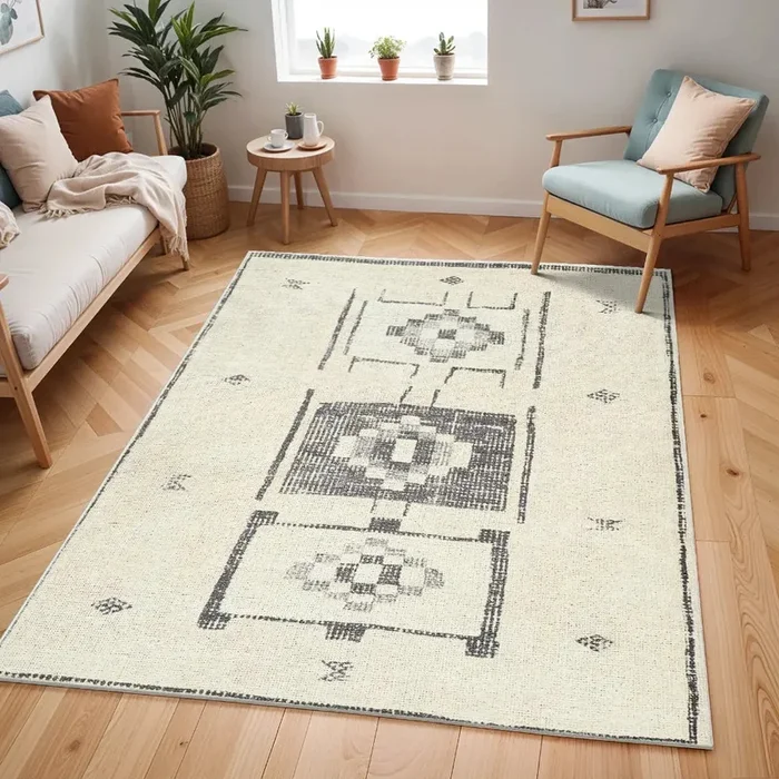 MAMTA Becki Owens x Livabliss Global Berber Charcoal/Beige Rug