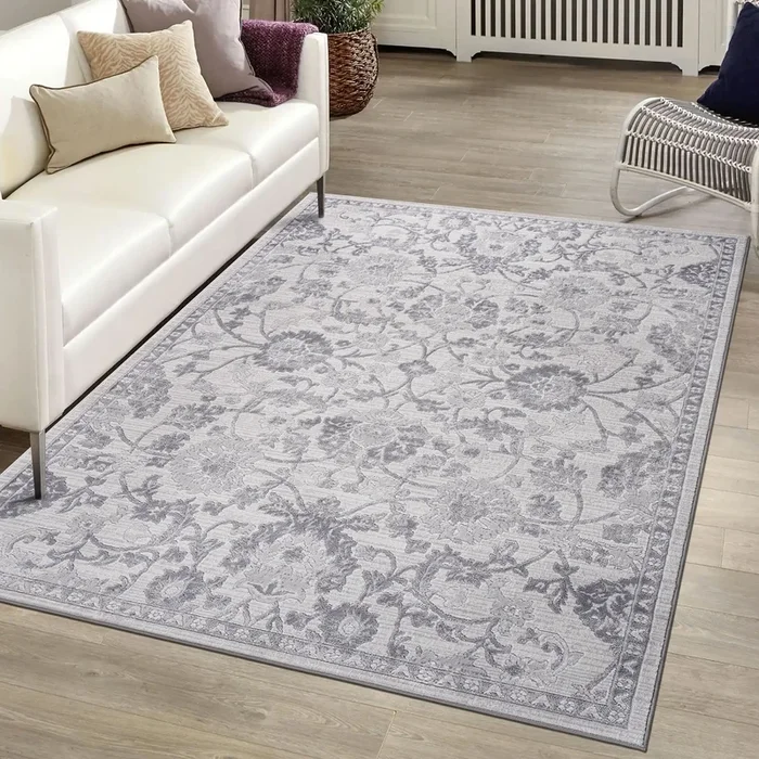 Marfi Grey & Silver Runner Area Rug