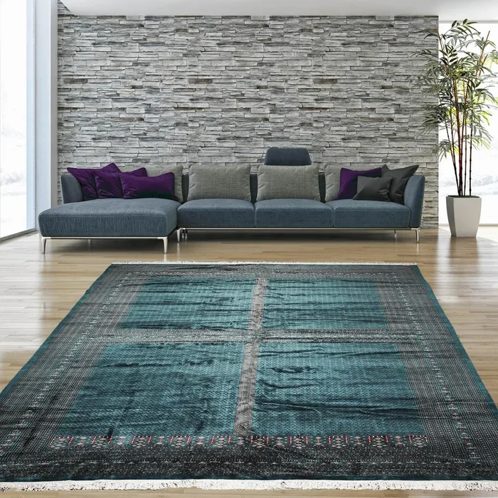 Master Weaver Signed Bokhara Hand Knotted 300 KPSI Wool Area Rug Teal 12’5″ x 15’8″