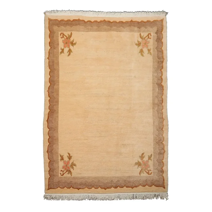 Michaelian & Kohlberg 6×9 Hand Knotted Wool Ivory Tibetan European Classic Kangri Swiss Wash Silky sheen Rug