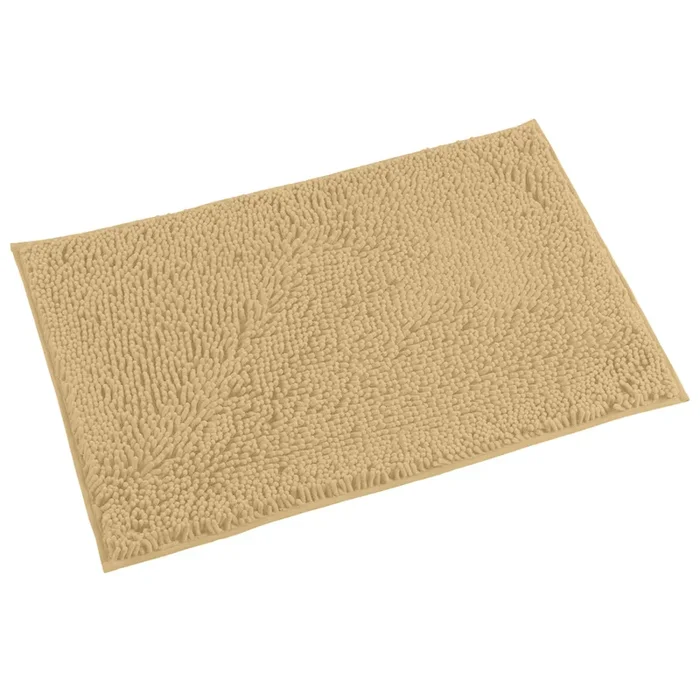 Microfiber Bathroom Rectangle Rug, 20×30 Inch, Beige