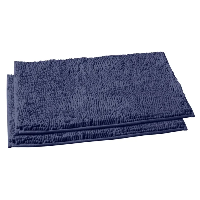 Microfiber Rectangular Mat Mini Set, 16×24 Inch 2 Pack Set, Blue-purple