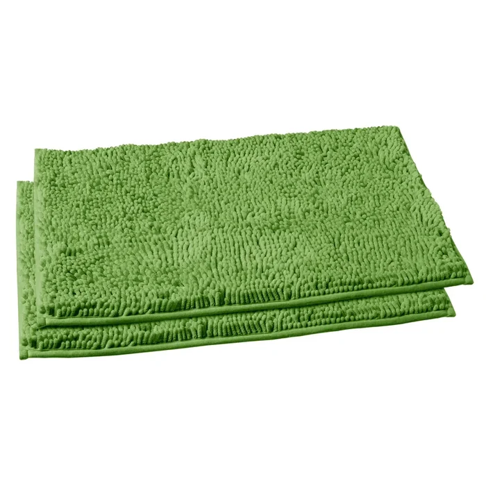 Microfiber Rectangular Mat Mini Set, 16×24 Inch 2 Pack Set, Green