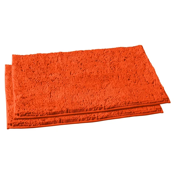 Microfiber Rectangular Mats, 20×30 Inch 2 Pack Set, Coral