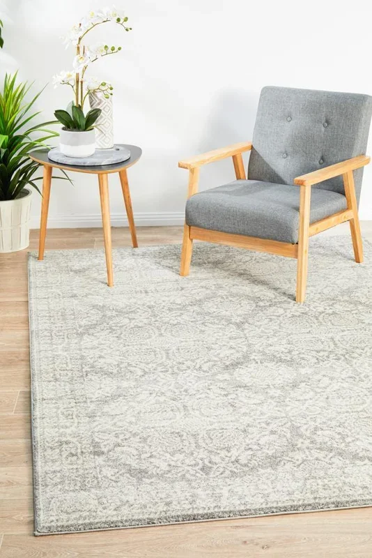 Milano Gwyneth Stunning Transitional Silver Rug