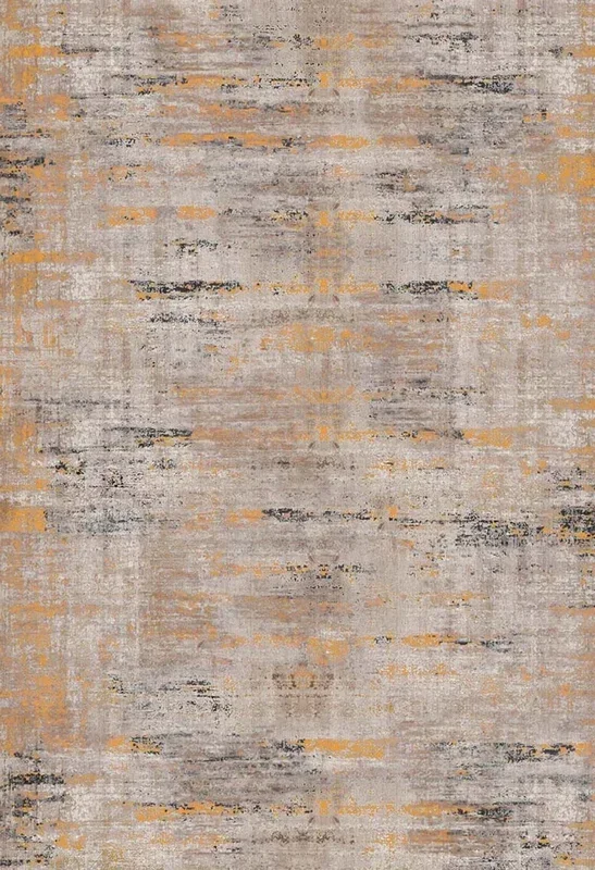 Mira Abstract Orange Beige Modern Rug